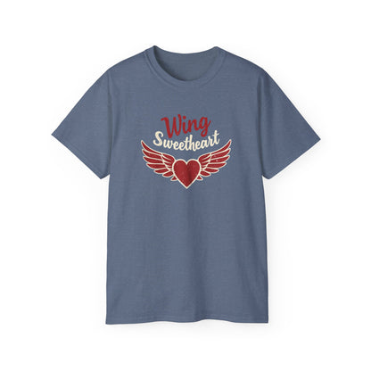 Wing Sweetheart Unisex Ultra Cotton Tee | Cute Graphic Shirt, Valentine's Day Gift, Trendy Casual Wear, Heart Theme Apparel, Unique T-Shirt - Psychonaut Swag