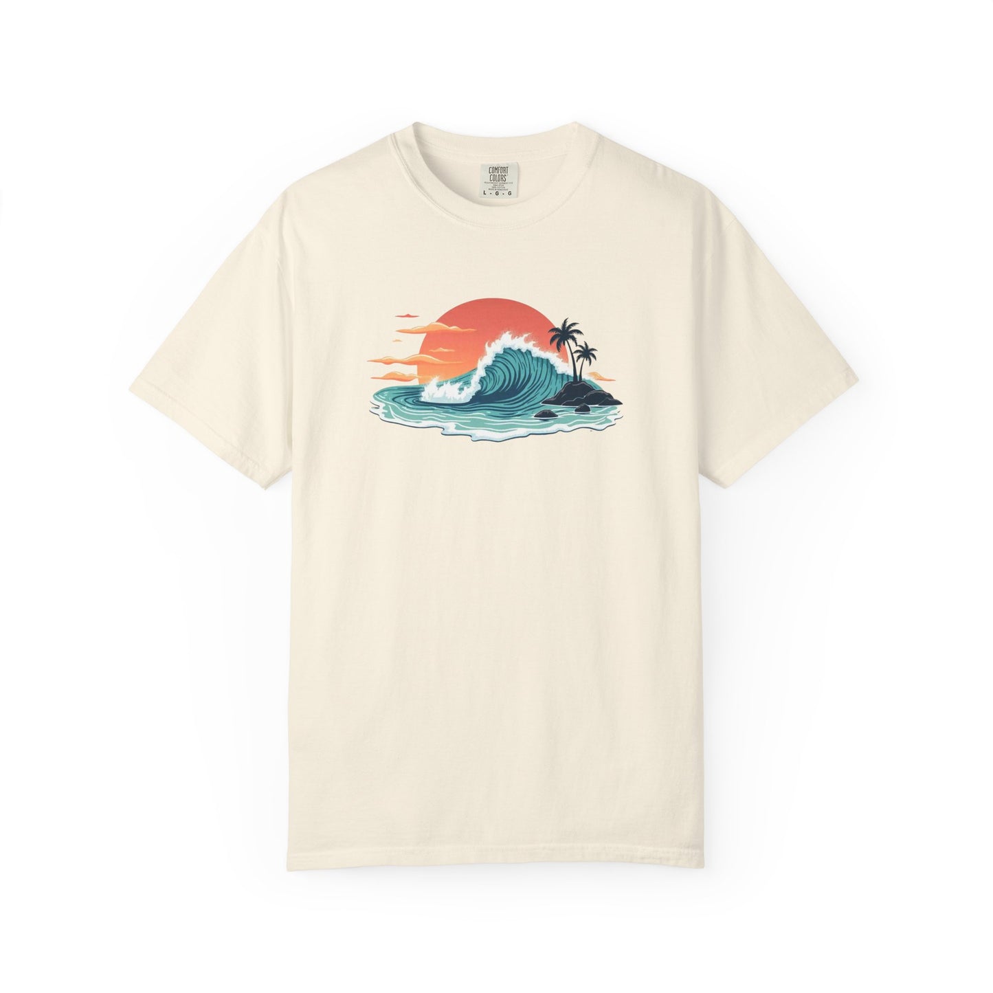Sunset Surf Graphic T-Shirt — Tropical Wave Island Tee