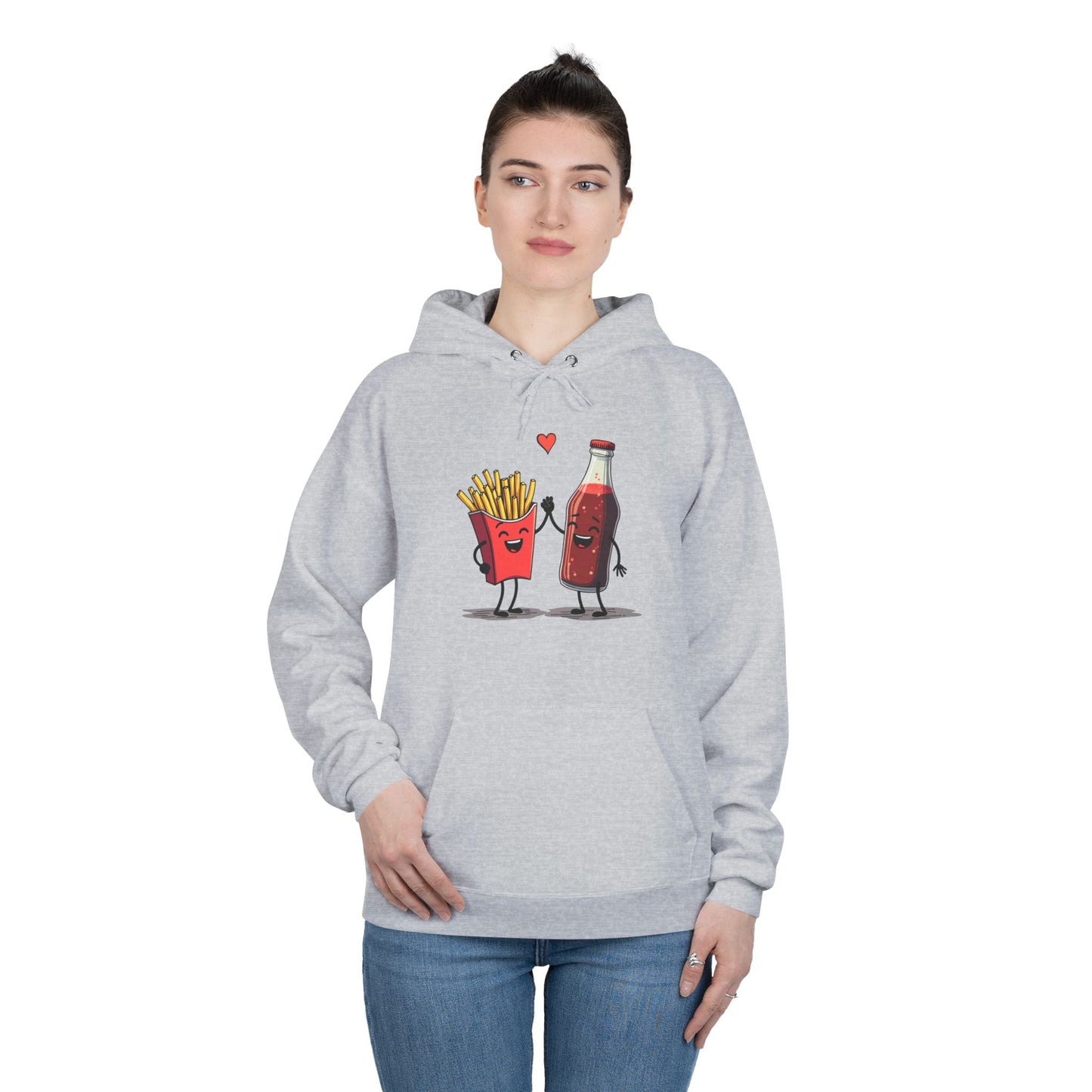 Fries and Soda Love, Unisex EcoSmart® Pullover Hoodie Sweatshirt