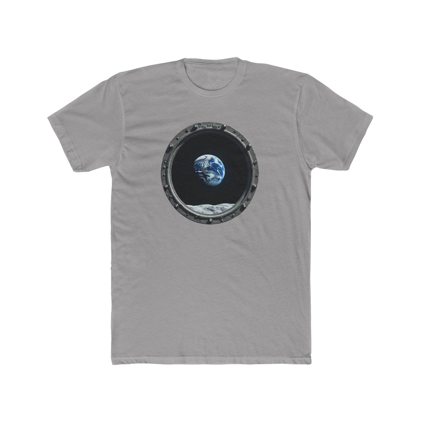 Earth view, Space-Inspired Unisex Cotton Crew Tee, Perfect for Astronaut Lovers, Casual Wear, Gift for Space Enthusiasts, Earth Day Celebration, [...] - Psychonaut Swag