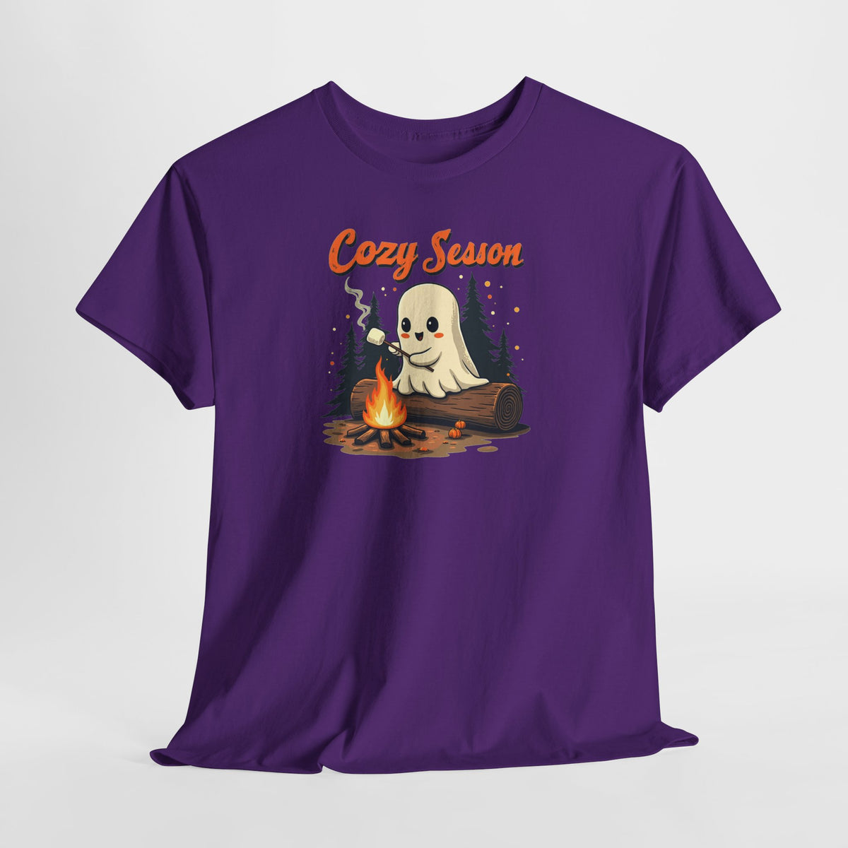 Cozy Season Tee — Cute Ghost Campfire Halloween T-Shirt