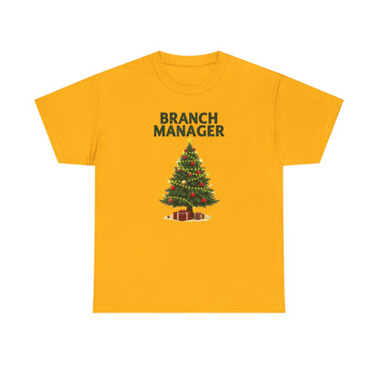 Branch Manager Christmas T‑Shirt - Funny Office Xmas Tree Tee