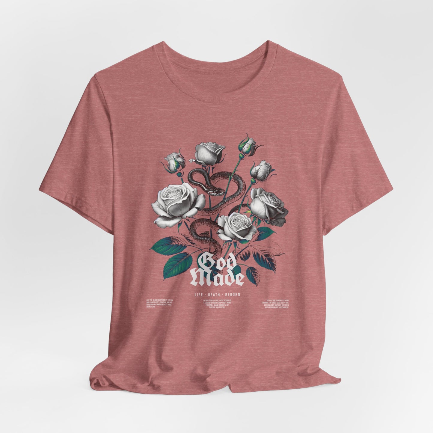 Rose and Snake Graphic Tee – Gothic Floral Vintage Shirt