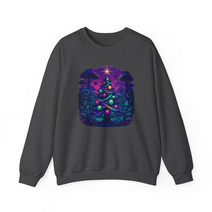 Psychedelic Christmas Tree, Unisex Heavy Blend™ Crewneck Sweatshirt