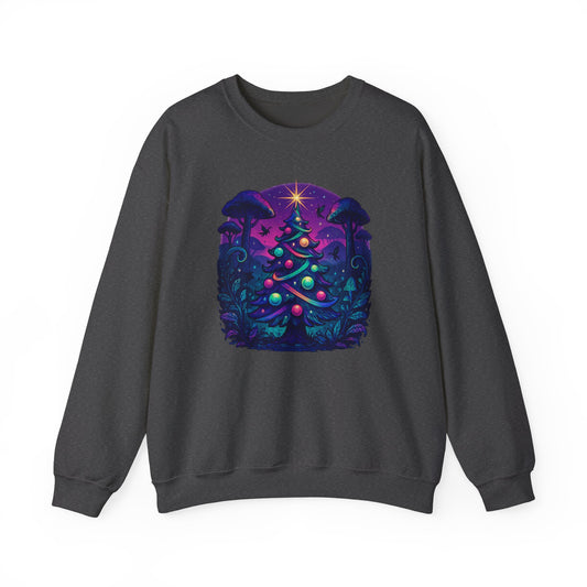 Psychedelic Christmas Tree, Unisex Heavy Blend™ Crewneck Sweatshirt