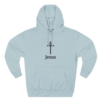 Jesus Cross Minimalist Hoodie — Faith Graphic Fleece Pullover