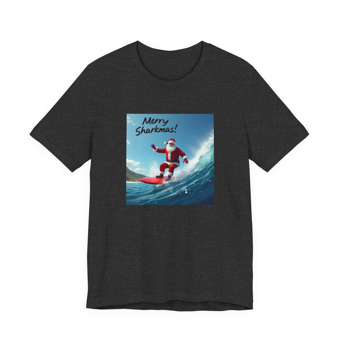 Merry Sharkmas Surfing Santa T-Shirt