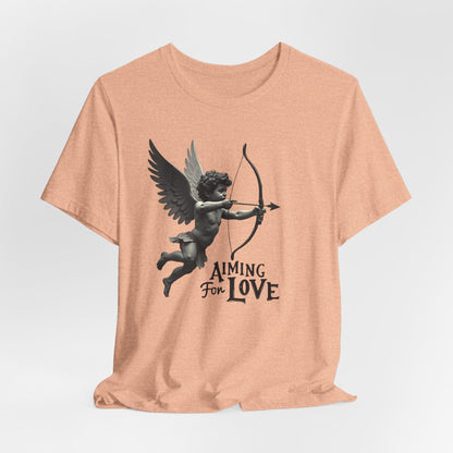 Cupid Graphic Tee — "Aiming for Love" Vintage Valentine T‑Shirt
