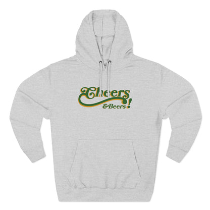Cheers & Beers Hoodie — Retro Script St. Patrick’s Day Sweatshirt