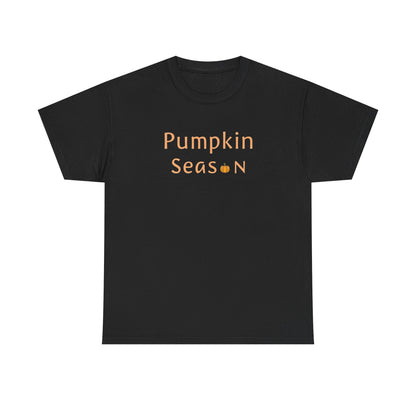 Pumpkin Season Unisex Heavy Cotton Tee, Fall Apparel, Halloween Shirt, Thanksgiving Tee, Cozy Autumn Fashion, Seasonal Wear