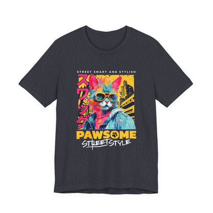 Street Style Cat T-Shirt — Bold Graphic Cat Tee