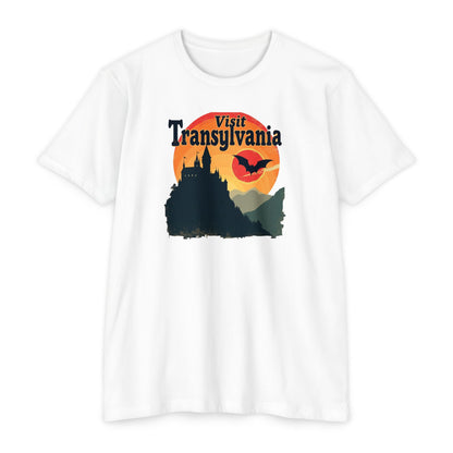 Visit Transylvania T-Shirt — Vintage Vampire Castle Halloween Tee