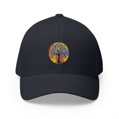 Tree of life, Closed-Back Structured Cap (Embroidery)