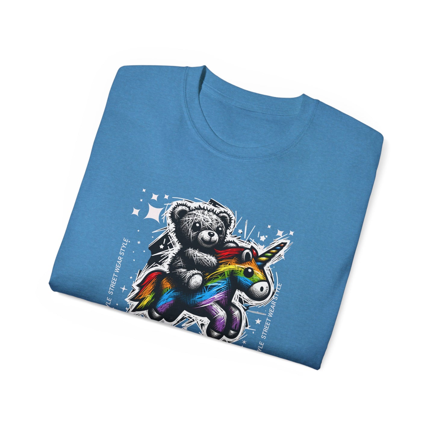 Bear Riding Unicorn, Unisex Ultra Cotton Tee