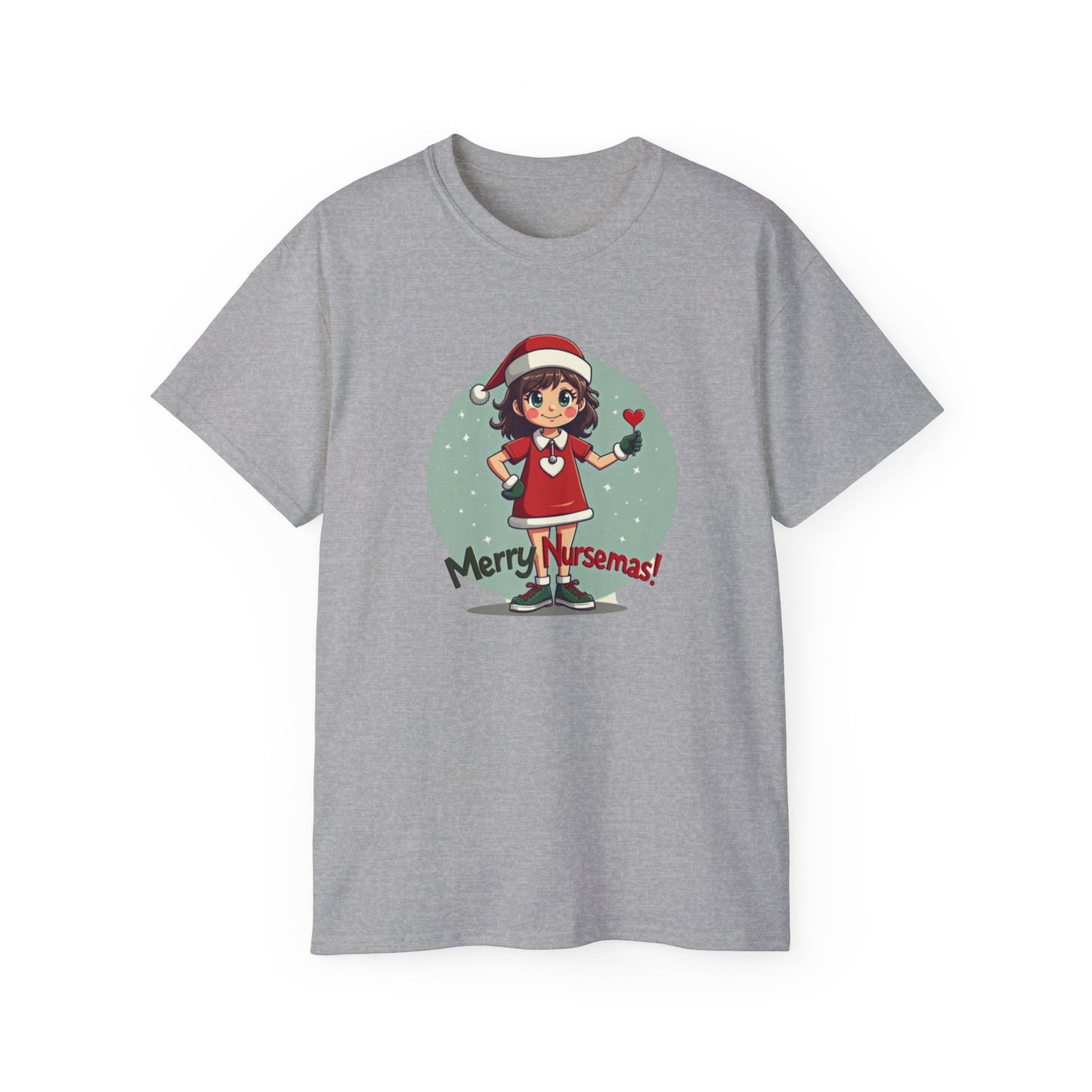 Nurse Christmas Tee — "Merry Nursemas!" Holiday Nurse T-Shirt