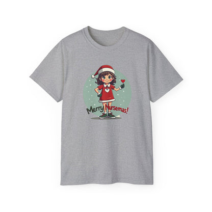 Nurse Christmas Tee — "Merry Nursemas!" Holiday Nurse T-Shirt