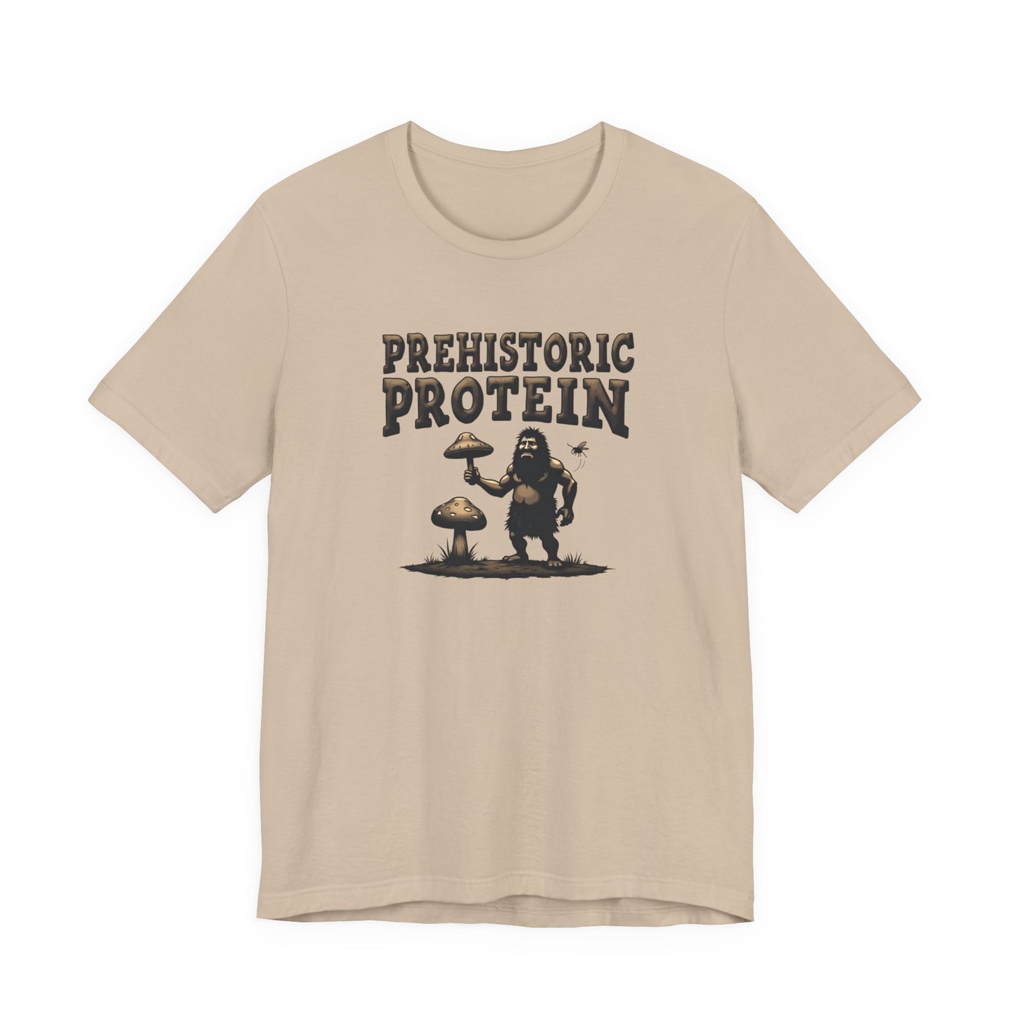Prehistoric Protein Mushroom Tee - Retro Graphic T-Shirt for Nature Lovers, Gifts for Him/Her, Casual Everyday Wear, Perfect for Camping, Gifts [...] - Psychonaut Swag