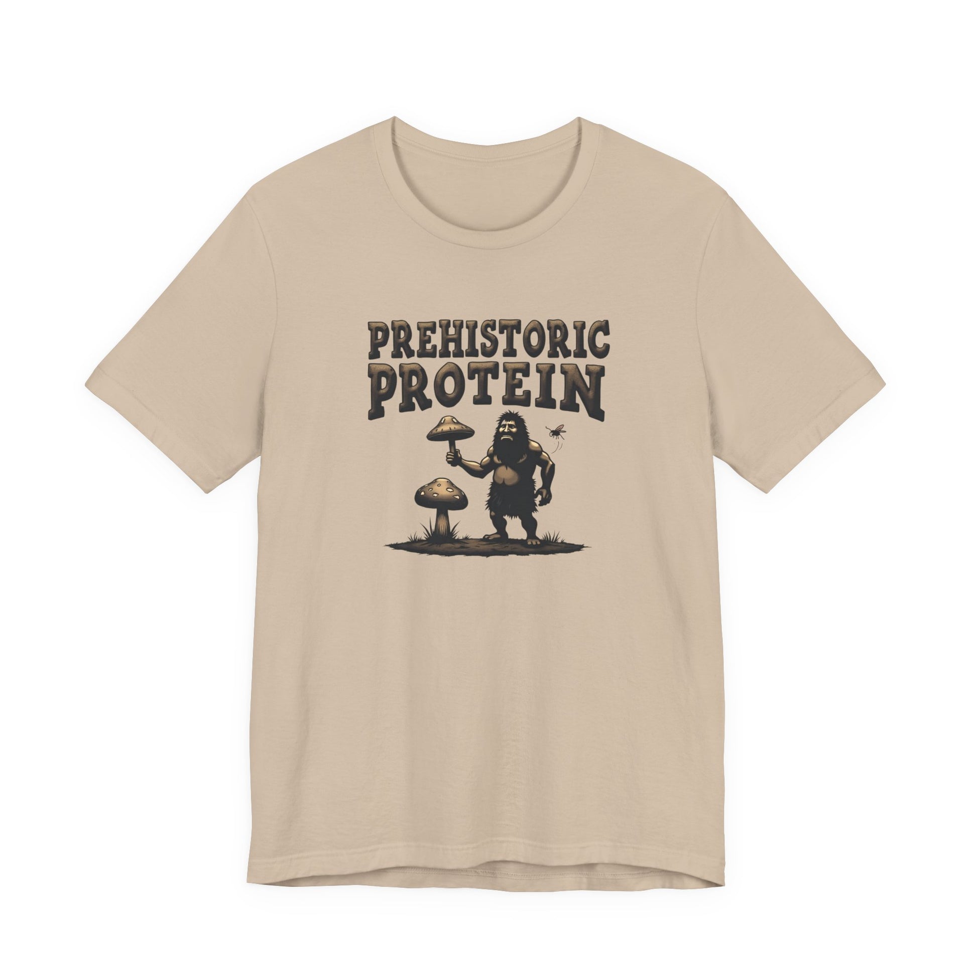 Prehistoric Protein Mushroom Tee - Retro Graphic T-Shirt for Nature Lovers, Gifts for Him/Her, Casual Everyday Wear, Perfect for Camping, Gifts [...] - Psychonaut Swag