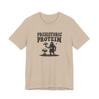 Prehistoric Protein Mushroom Tee - Retro Graphic T-Shirt for Nature Lovers, Gifts for Him/Her, Casual Everyday Wear, Perfect for Camping, Gifts [...] - Psychonaut Swag