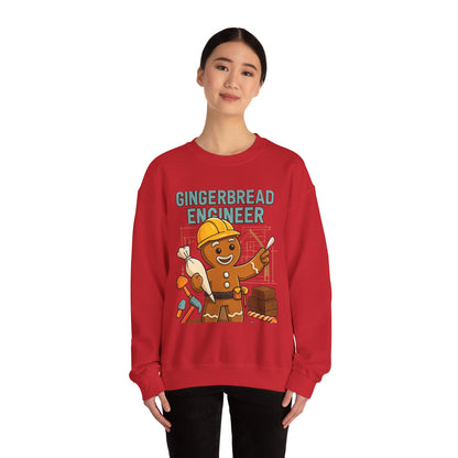 Gingerbread Engineer Sweatshirt — Cute Holiday Builder Graphic Crewneck