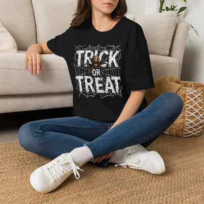 Trick or Treat Spider Tee — Halloween Graphic T-Shirt