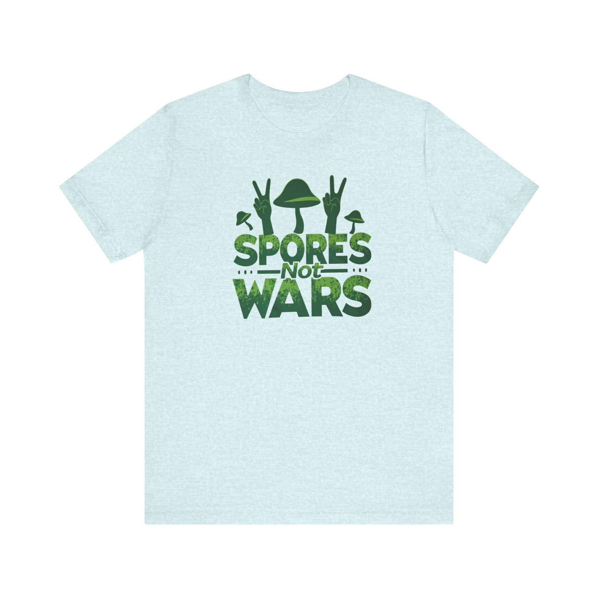 Spores Not Wars - Eco-Friendly Statement Shirt, Casual Wear, Gift for Nature Lovers, Unique Graphic Tee, Sustainable Fashion - Psychonaut Swag