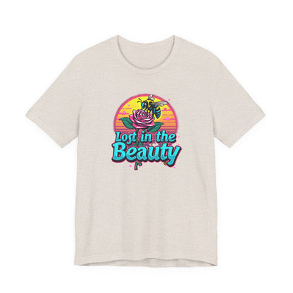 Lost in the Beauty Unisex Tee - Floral Graphic Short Sleeve Shirt - Psychonaut Swag