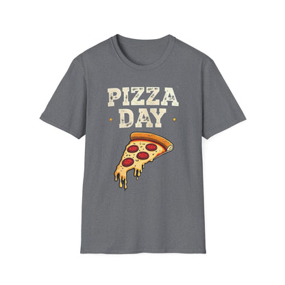 Pizza Day Unisex Softstyle T-Shirt | Fun Foodie Shirt for Pizza Lovers, Casual Wear, Gift for Food Enthusiasts, Celebration Apparel