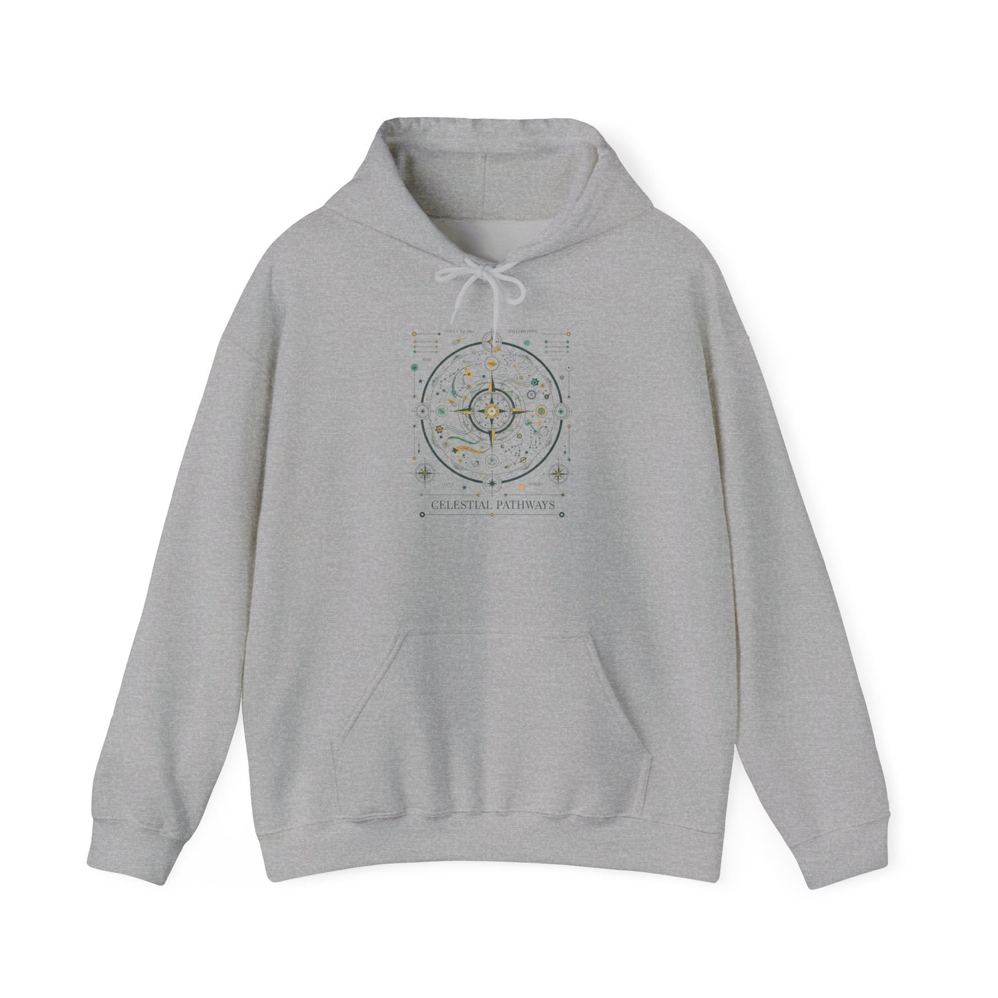 Celestial Pathfinder Hoodie — Vintage Star Map Graphic Sweatshirt