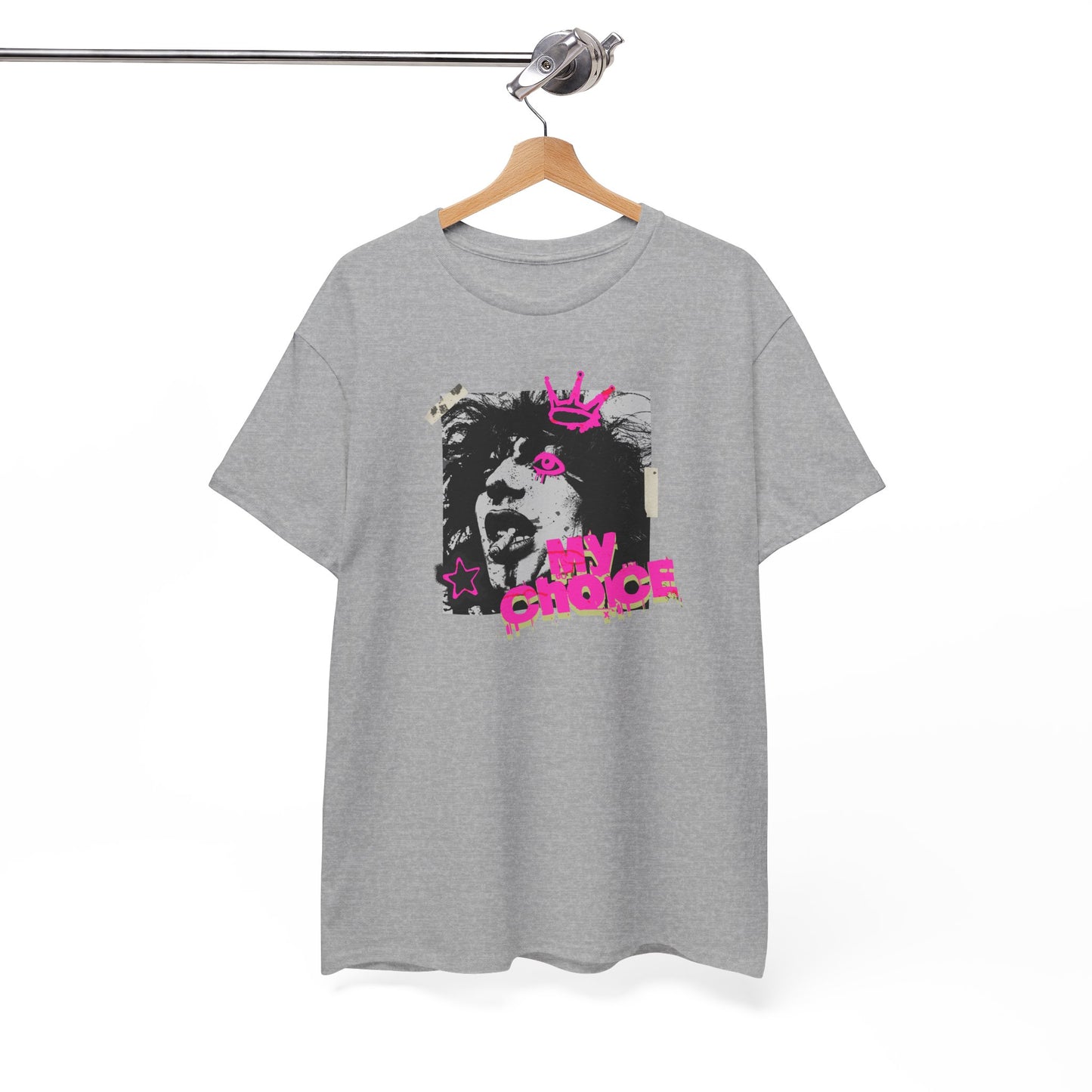 My Choice Graphic Tee — Punk Dog Crown Vintage Streetwear T‑Shirt
