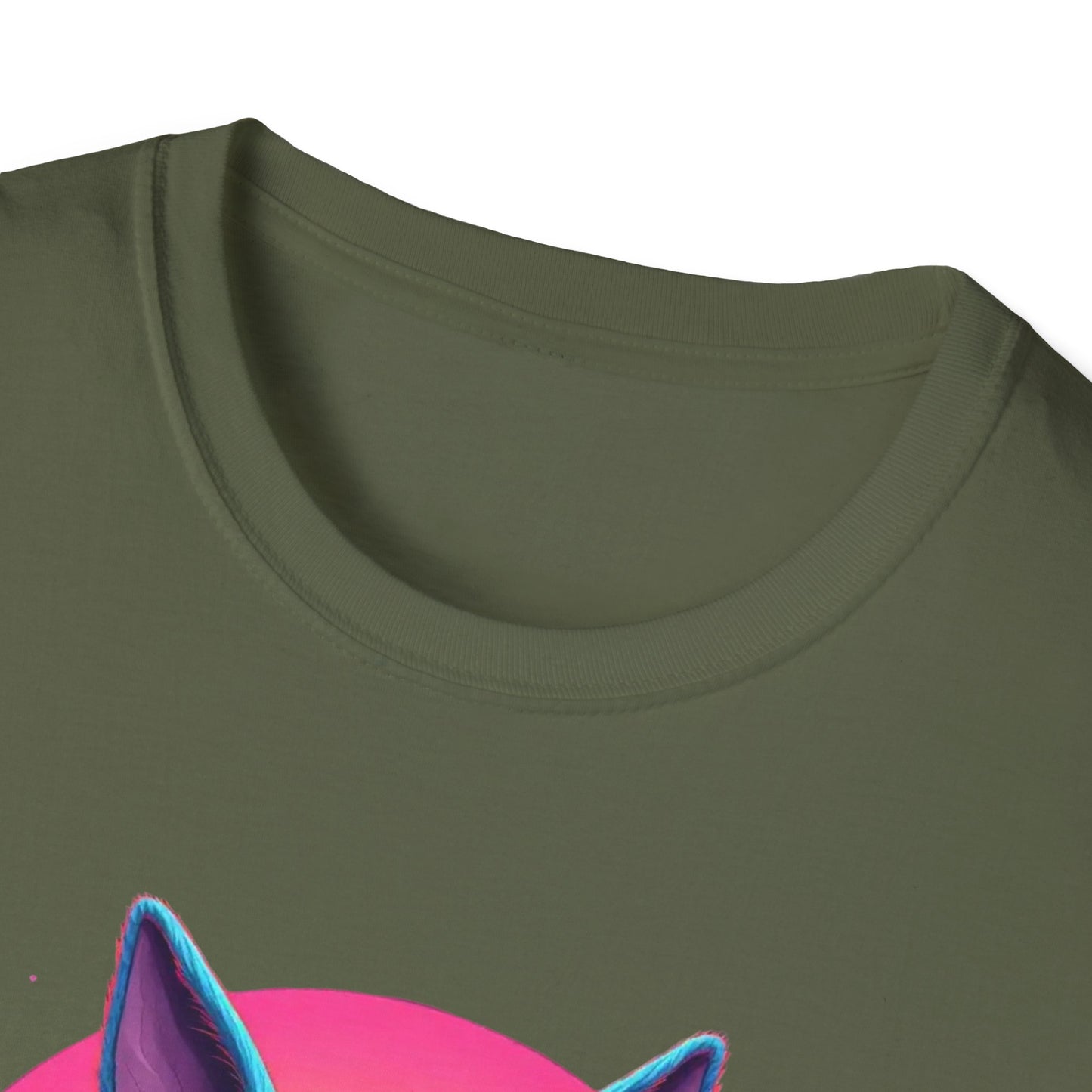 Easter Bunny Neon Sunset, unisex T-Shirt