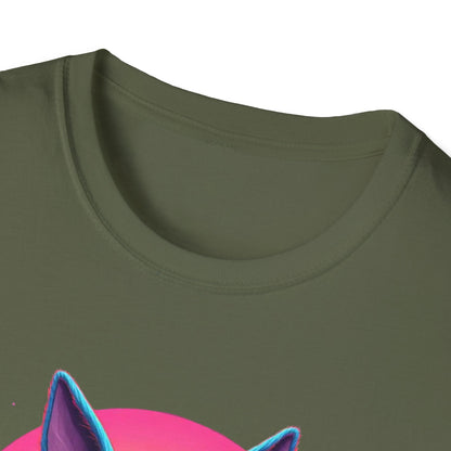 Easter Bunny Neon Sunset, unisex T-Shirt