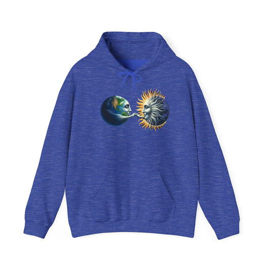 Sun-Locked Earth, High,Unisex Heavy Blend™ Hooded Sweatshirt - Psychonaut Swag