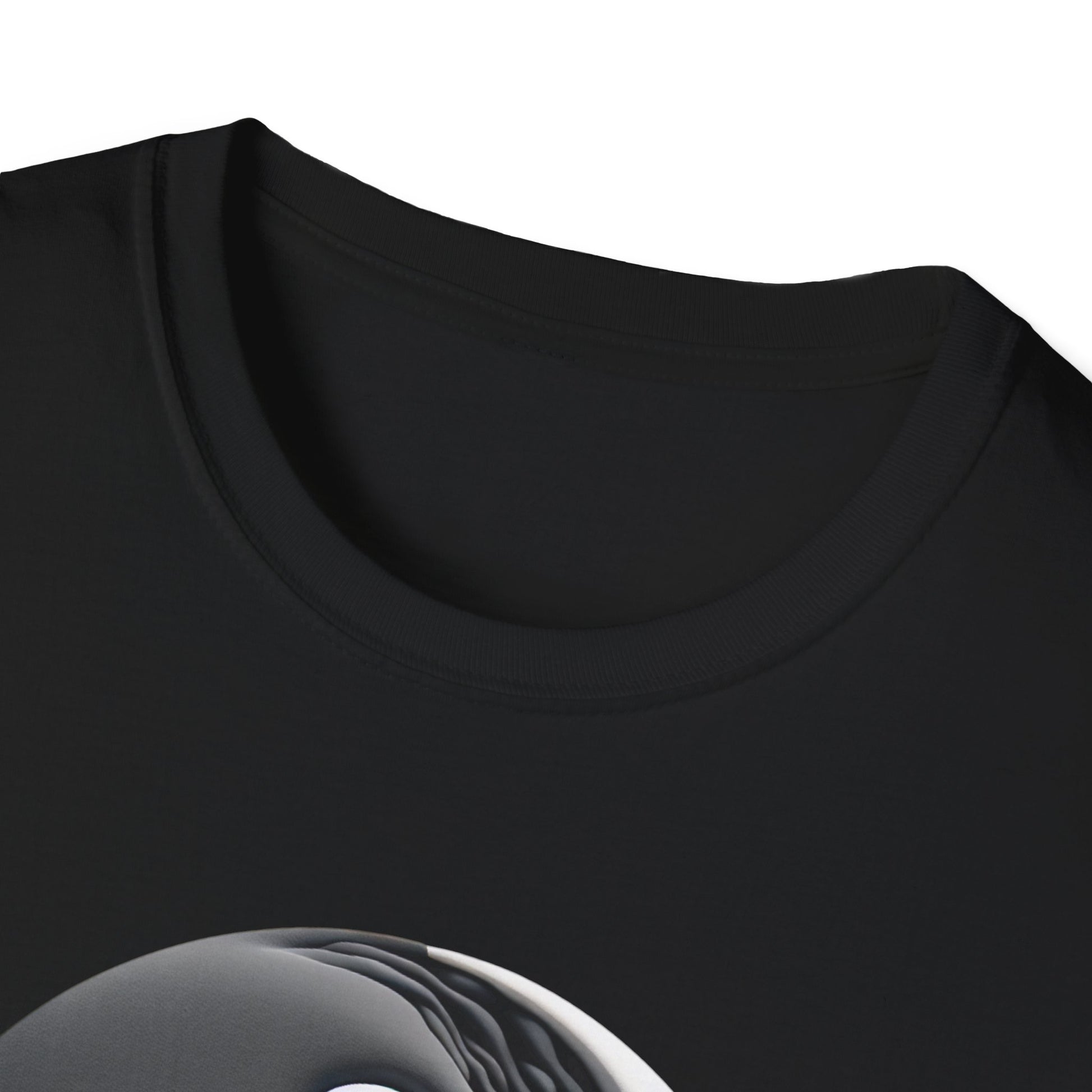 Blending good and evil, yin yang, Unisex Softstyle T-Shirt - Psychonaut Swag