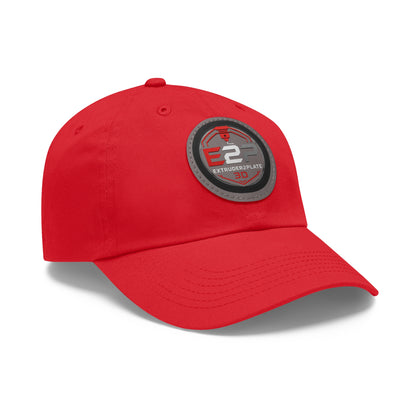 Extruder2Plate, Dad Hat with Leather Patch (Round)