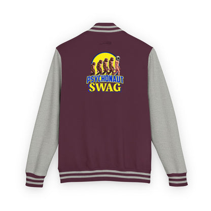 Psychonaut Swag, Small Biz, Vintage Unisex Heavyweight Letterman Jacket – Perfect for Team Spirit, Casual Outings, Gifts, College Events, Personalized Style