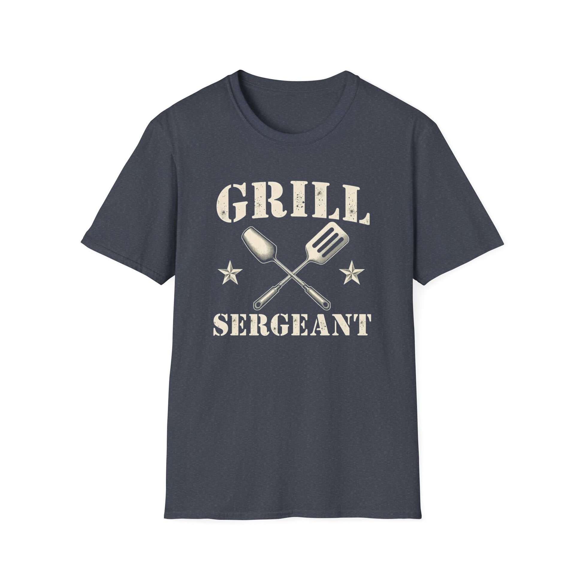 Grill Sergeant T-Shirt, Unisex Softstyle Tee, BBQ Gift, Father's Day Shirt, Grilling Apparel - Psychonaut Swag