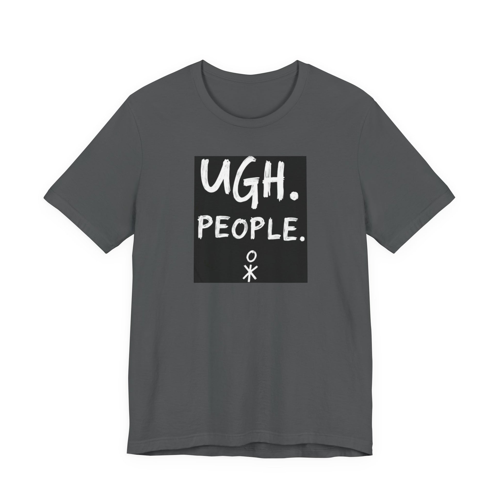 Frustration Level: UGH. PEOPLE. Unisex Tee, Funny Graphic T-Shirt, Gift for Introverts, Casual Wear, Everyday Humor - Psychonaut Swag