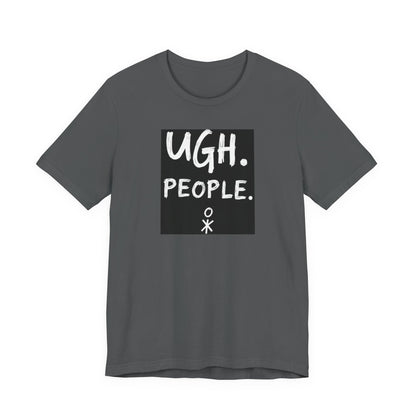 Frustration Level: UGH. PEOPLE. Unisex Tee, Funny Graphic T-Shirt, Gift for Introverts, Casual Wear, Everyday Humor - Psychonaut Swag