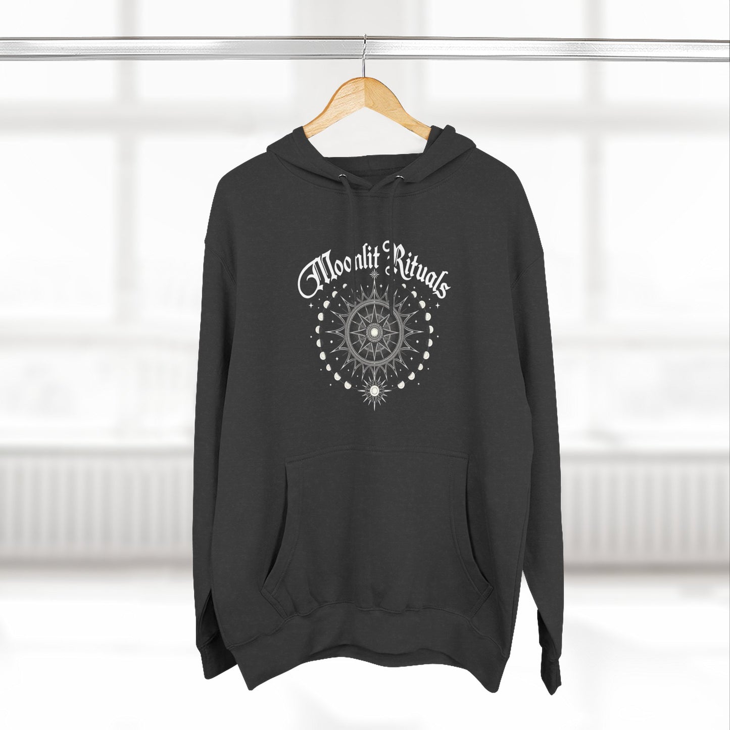 Moonlit Rituals Hoodie — Mystic Celestial Graphic Pullover