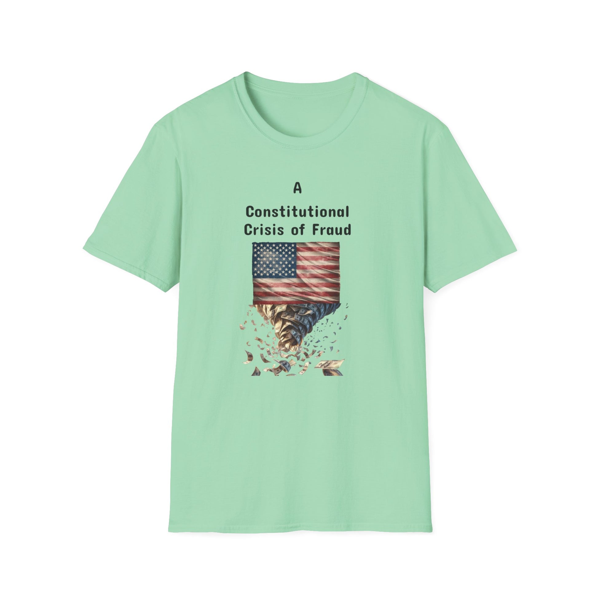 Constitutional Crisis of Fraud, Unisex Softstyle T-Shirt - Psychonaut Swag