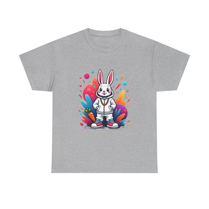 Easter Bunny Graphic Tee — Cute Cartoon Rabbit with Carrot