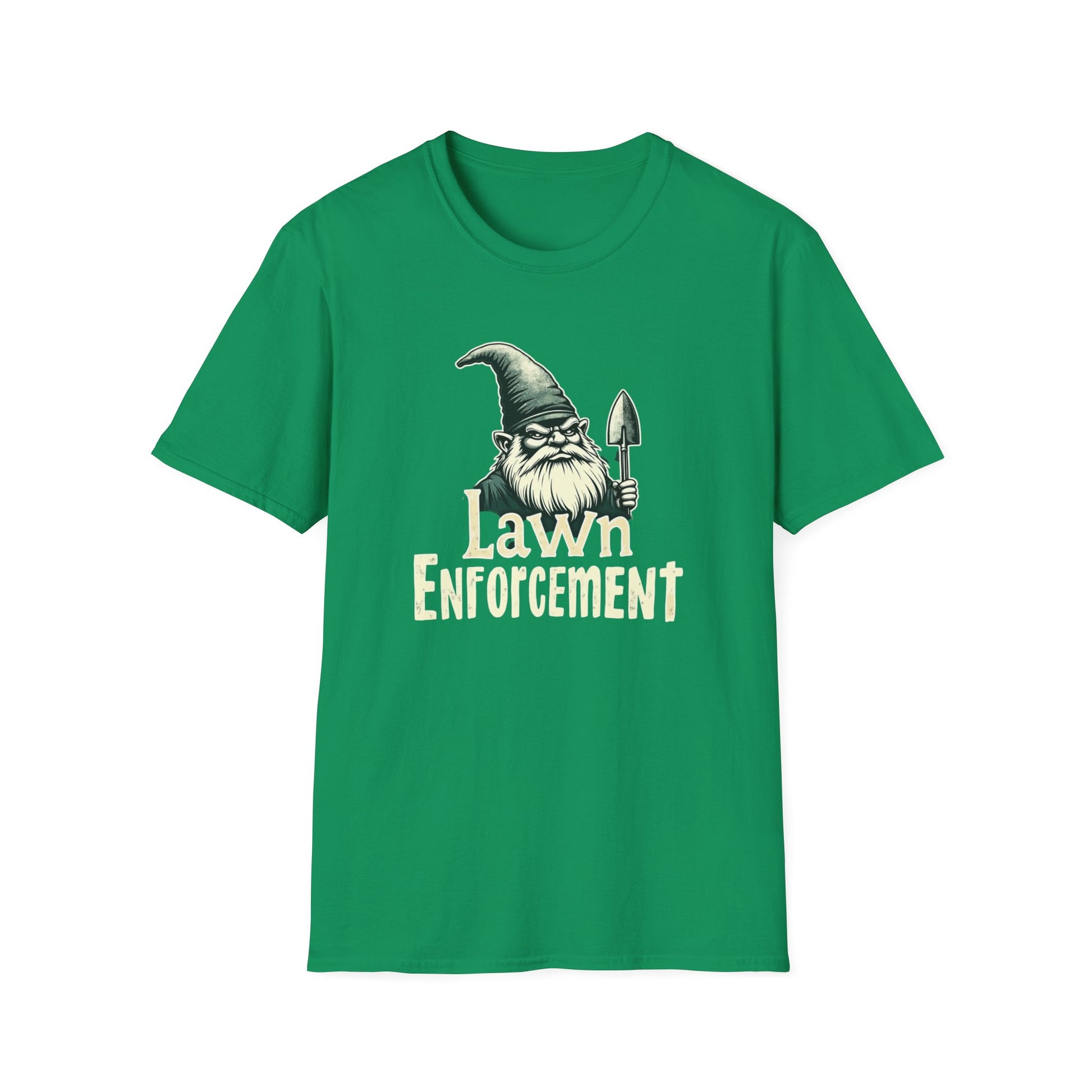 Whimsical Gnome Lawn Enforcement Unisex T-Shirt, Funny Gift for Men, Unique Humor Tee, Cozy Casual Wear, Perfect for Birthdays & Celebrations - Psychonaut Swag