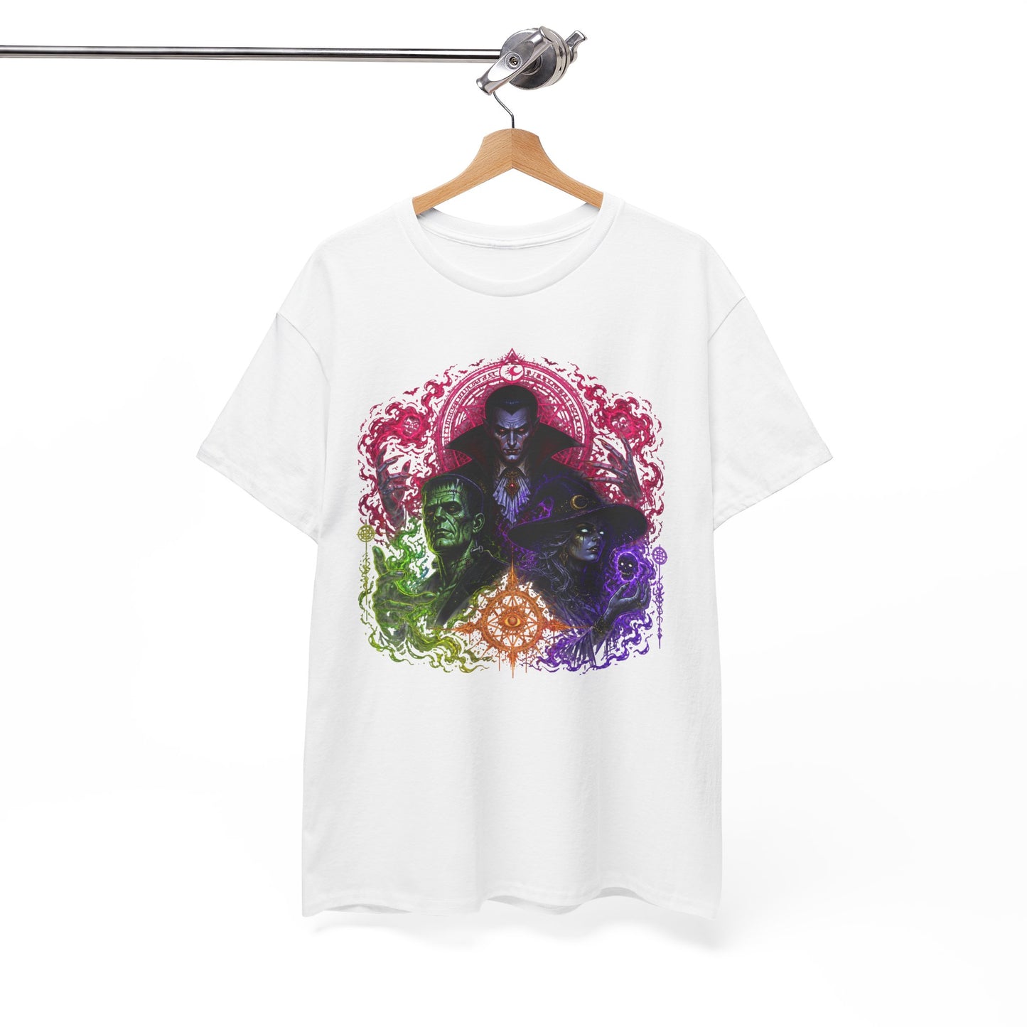 Mystic Vampire Trio T-Shirt — Gothic Rainbow Horror Art Tee