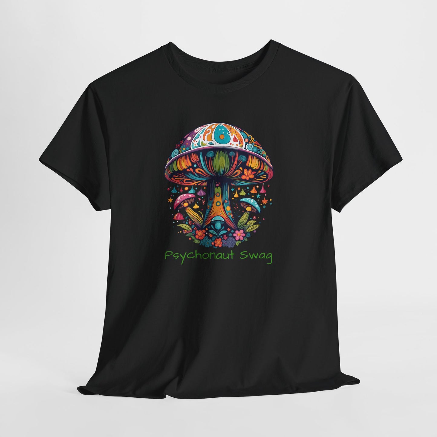 Vibing Bunch of Shrooms, Unisex Heavy Cotton Tee