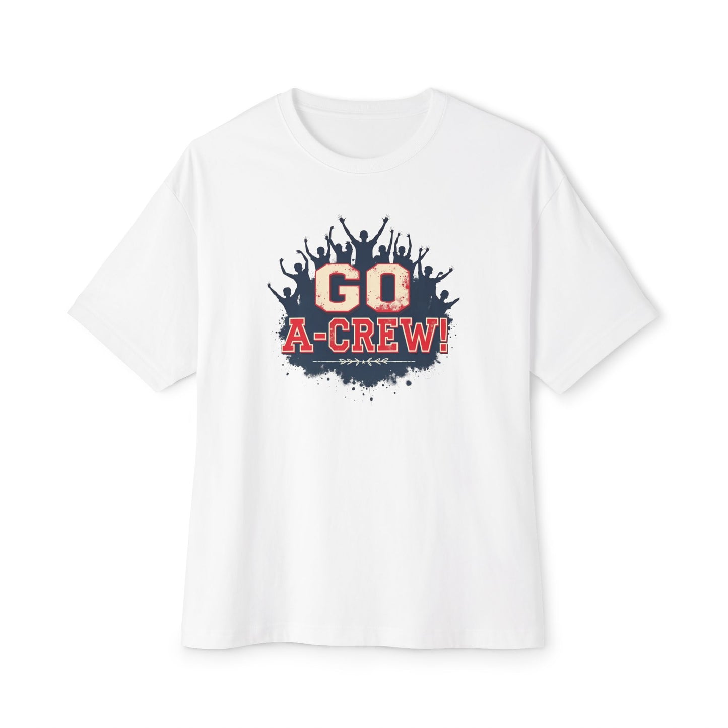 Go A-Crew! Graphic Tee — Team Spirit Oversized Boxy T-Shirt