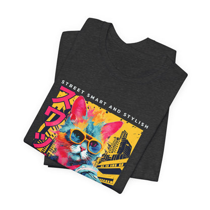 Street Style Cat T-Shirt — Bold Graphic Cat Tee