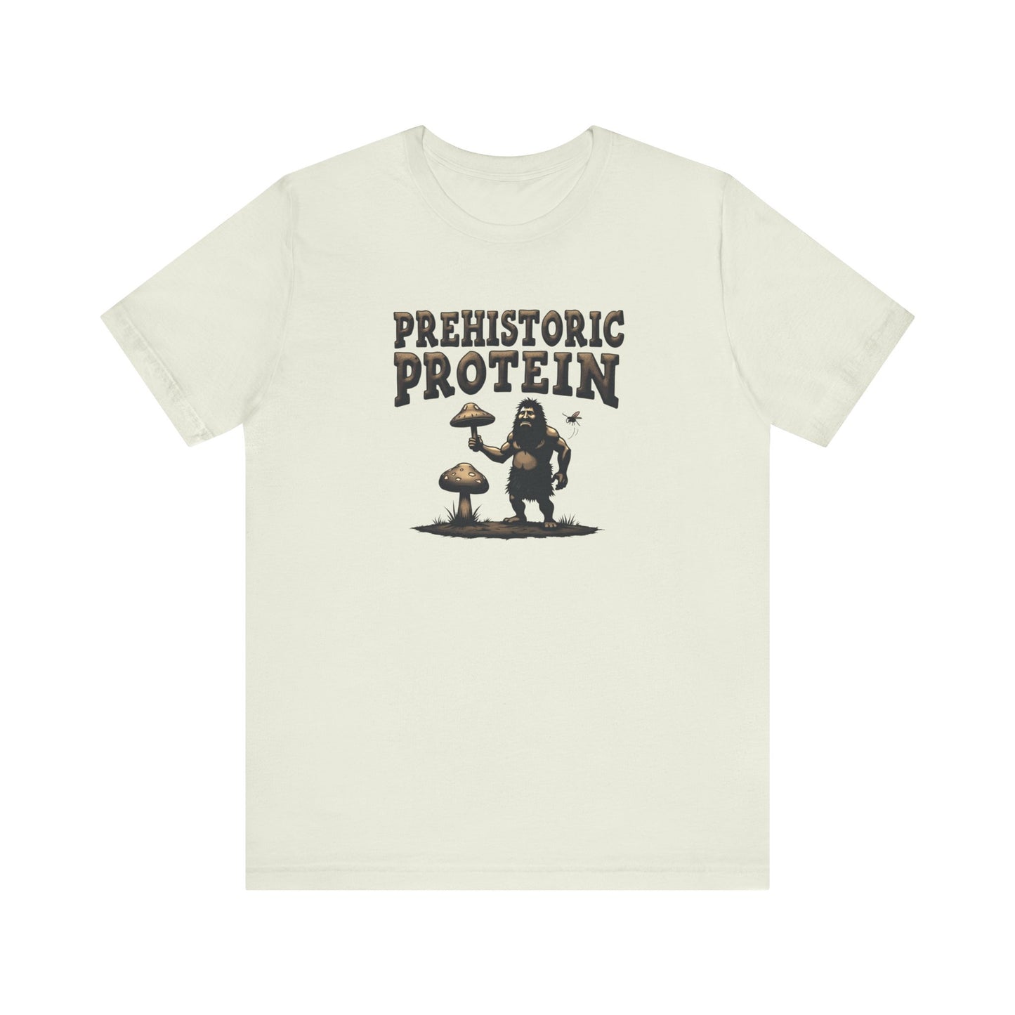 Prehistoric Protein Mushroom Tee - Retro Graphic T-Shirt for Nature Lovers, Gifts for Him/Her, Casual Everyday Wear, Perfect for Camping, Gifts [...] - Psychonaut Swag