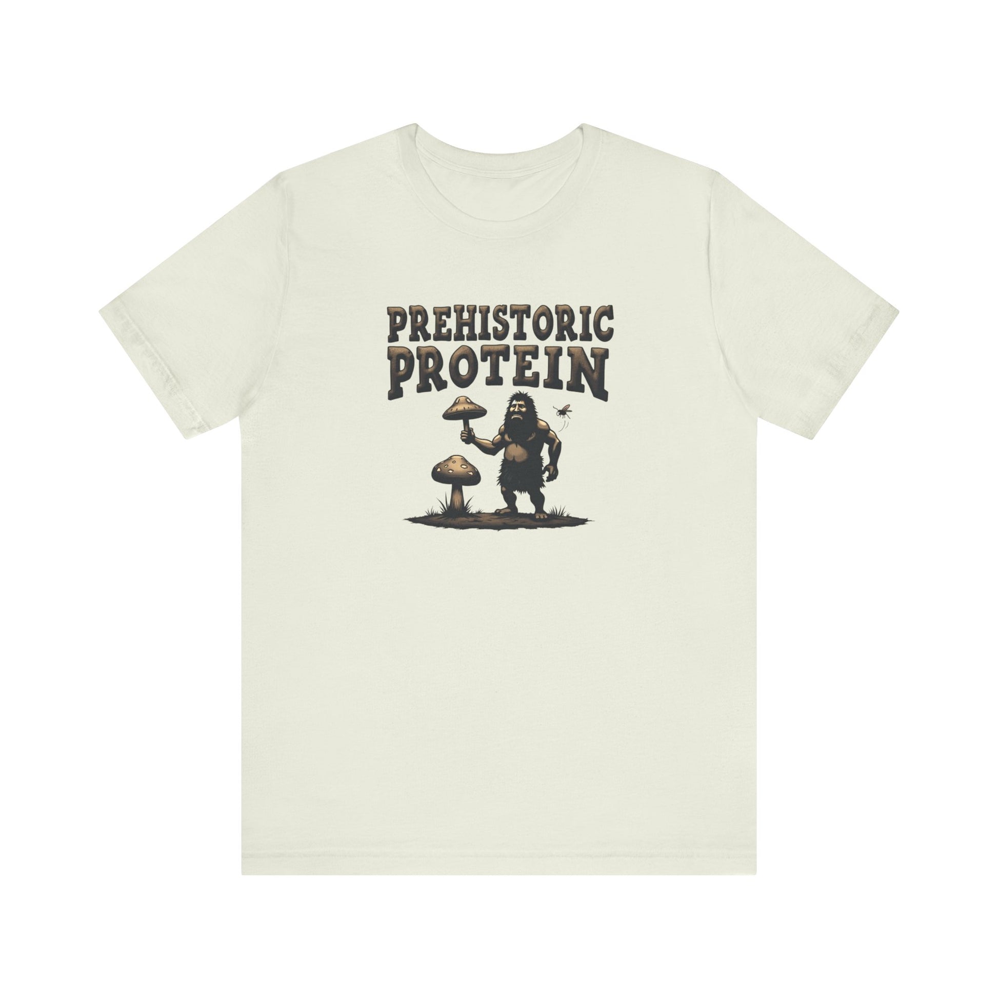 Prehistoric Protein Mushroom Tee - Retro Graphic T-Shirt for Nature Lovers, Gifts for Him/Her, Casual Everyday Wear, Perfect for Camping, Gifts [...] - Psychonaut Swag