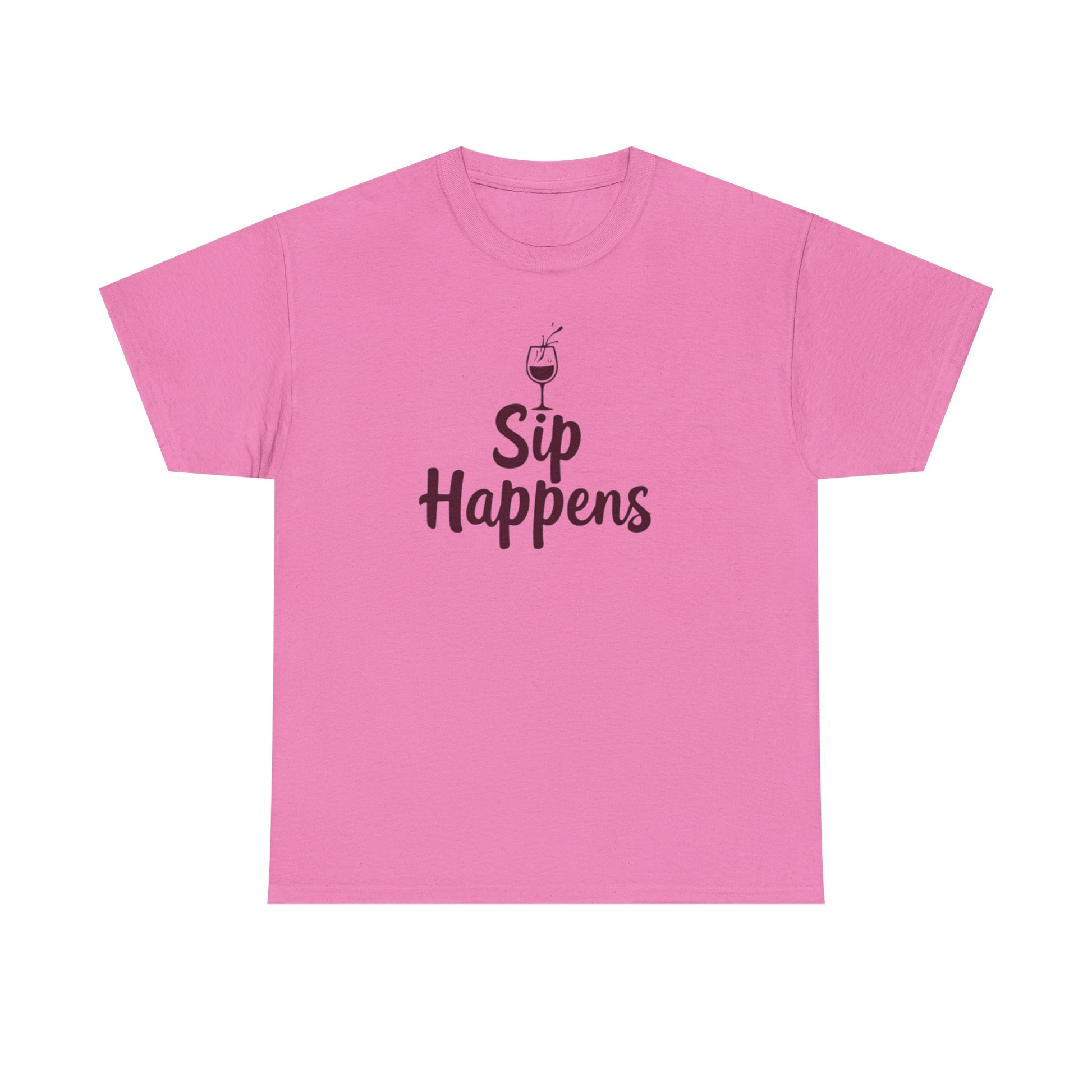 Sip Happens Unisex Heavy Cotton Tee - Funny Graphic Shirt, Casual Wear, Gift for Coffee Lovers, Everyday Comfort, Birthday Party T-Shirt - Psychonaut Swag